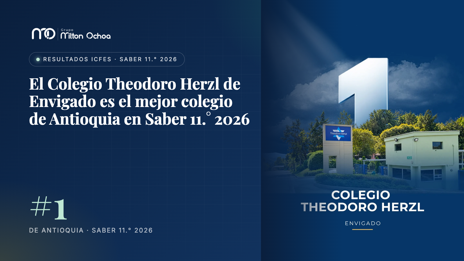 El Colegio Theodoro Herzl de Envigado es el mejor colegio de Antioquia en Saber 11.° 2026